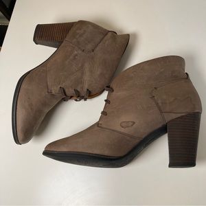 Clarks Boots Alpine‎ Melt Brown Ombre Leather Ankle Boots 66342 Booties 12M B009